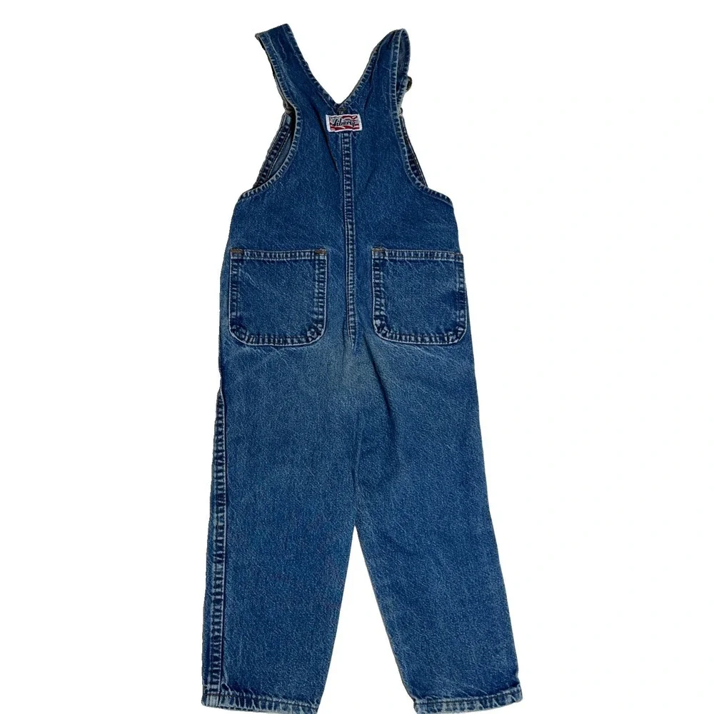 Liberty Baby Toddler Bib Overalls 3T Blue Jean Denim Kids Made In USA VTG EUC